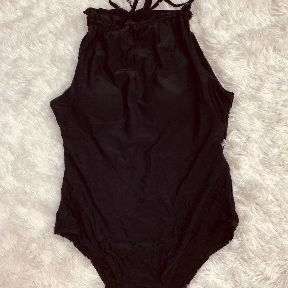 Black Classic One-Piece Swimsuit - Picture 2 of 3